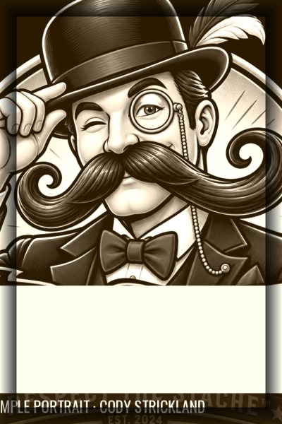 Cody Strickland “Eight Seconds” — Platinum Stach mustache (AI Legend edition)
