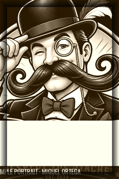 Miguel Ortega “El Bigote” — Silver Stach mustache (AI Legend edition)