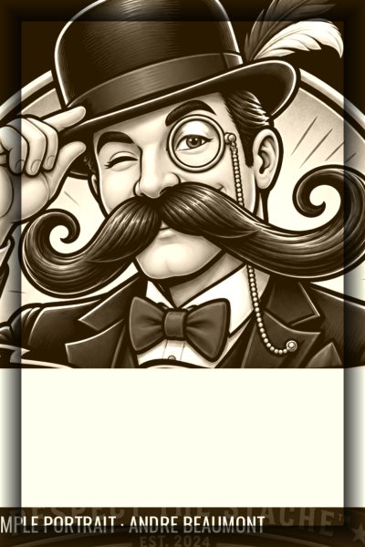 Andre Beaumont “The Pencil Pusher” — Bronze Stach mustache (AI Legend edition)