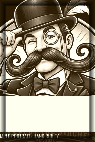 Hank Ridley “Handlebar Hank” — Platinum Stach mustache (AI Legend edition)
