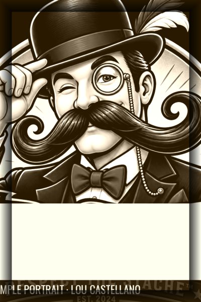 Lou Castellano “The Stach Marshal” — Silver Stach mustache (AI Legend edition)