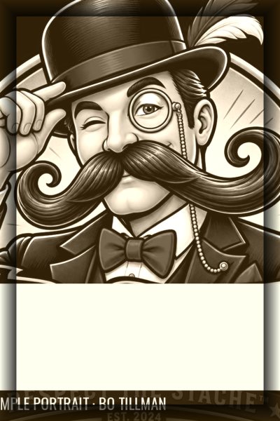 Bo Tillman “Coastie Curls” — Gold Stach mustache (AI Legend edition)